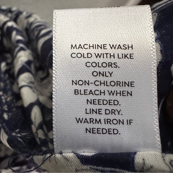 Navy Blue & White Romantic Floral Kimono Cardigan with Lace Trim – Size Large - Picture 8 of 8